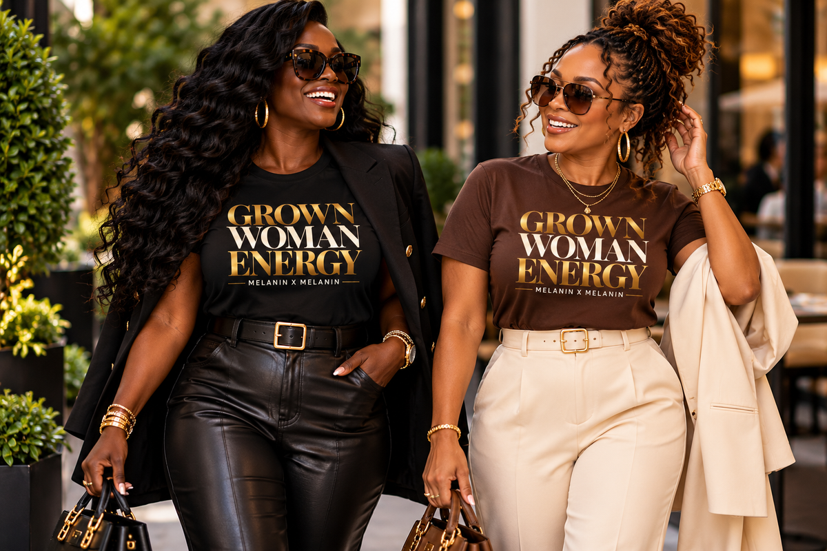 Grown Woman Energy Statement Tee | Melanin X Melanin