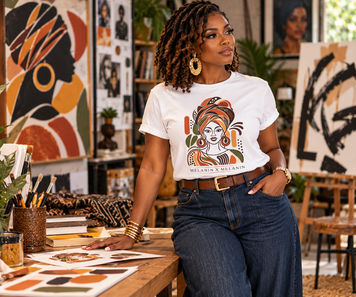 Rooted Woman Art Tee | Melanin X Melanin