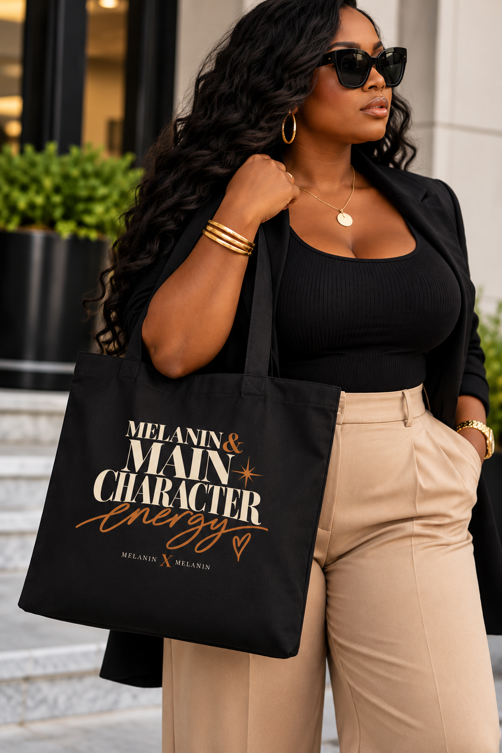 Melanin & Main Character Energy Tote | Melanin X Melanin